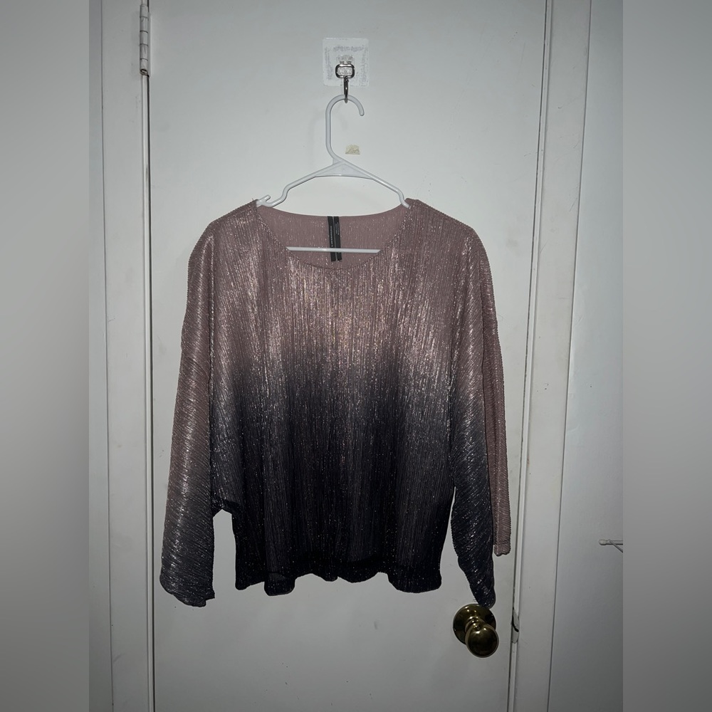 Anthropologie Shimmer Ombré Top size L